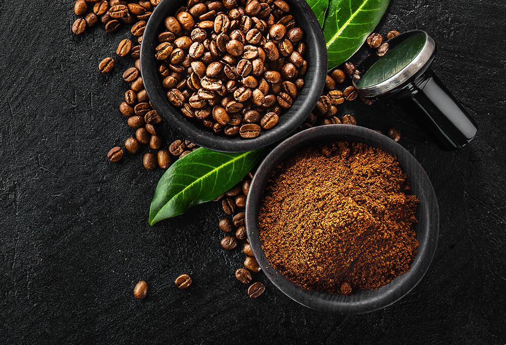 cofee beans with props making coffee 1