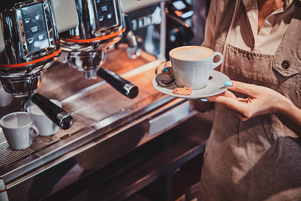 process coffee using coffee machine 1